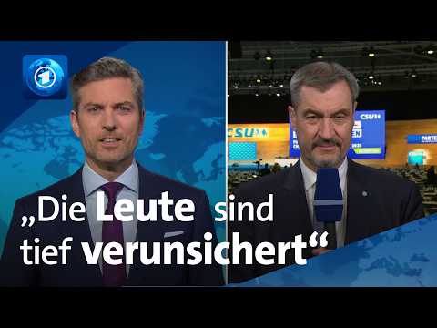 CSU-Chef Markus Söder: "Habe keine Bierzelt-Rede gehalten" | tagesthemen-Interview