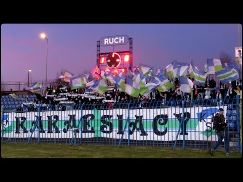 Kibice KKS-u Kalisz w Chorzowie na Ruchu / Ruch Chorzów - KKS Kalisz (27.03.2022)