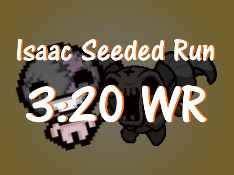 Isaac Afterbirth - Non Eden 3:20 Speedrun WORLD RECORD with Isaac vs Dark Room (seeded)