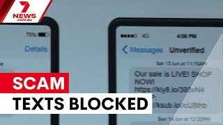 Major new moves to stop fake text messages | 7NEWS