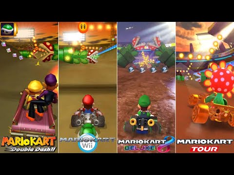 Evolution Of GCN Waluigi Stadium Course In Mario Kart Games [2003-2023] (MKT)