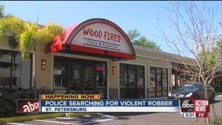 Dramatic surveillance video shows pizza robbery
