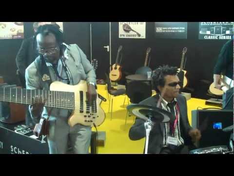musikmesse 2012 Christian Bourdon and André Nkouaga played on SR TECHNOLOGY Booth