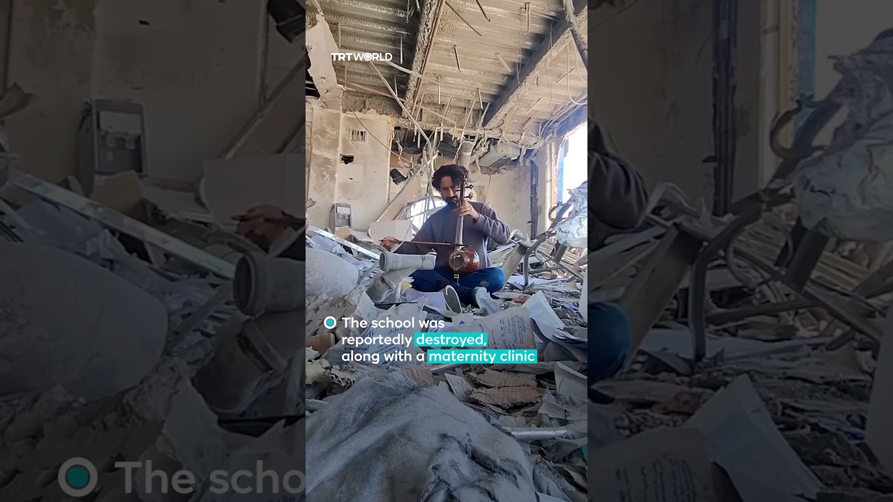 Video | Iranian music teacher returns to the ruins of his school