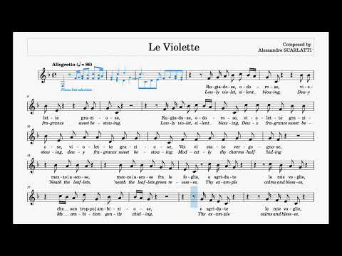 Le Violette (A. Scarlatti) | F Major | ABRSM Grade 5 | List A | 86 bpm | Sing-Along