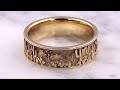 video - Desert Cactus Wedding Band in 14k yellow gold