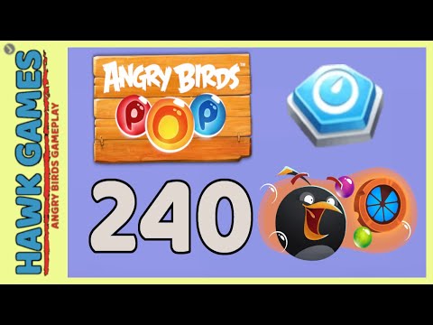 Angry Birds Stella POP Bubble Shooter Level 240 - Walkthrough, No Boosters