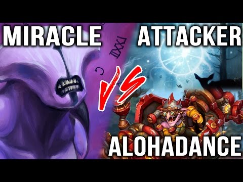 Dota 2 Miracle Faceless Void vs Attacker & ALOHADANCE - 9K MMR Highlights