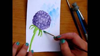 Watercolor painting - Blackberry