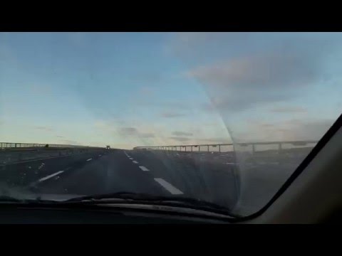 My first ride over the new bridge (E4) in Sundsvall, Sweden!