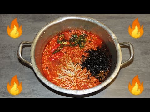 Spicy Korean Ramen Noodles Challenge near Kuala Lumpur, Malaysia!! Video