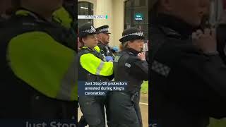 Just Stop Oil protestors arrested during King’s coronation #itvnews #jso #king