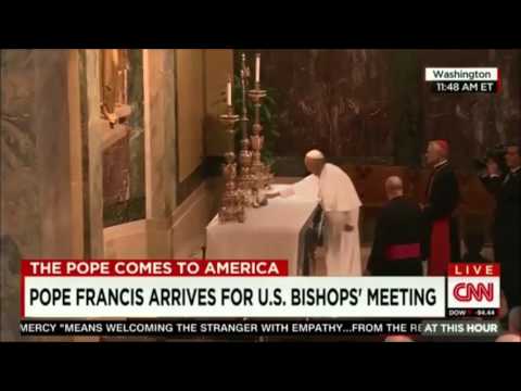 Pope Francis performs a live miracle on live TV! During his trip in the US.