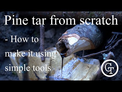 Pine tar from scratch - How to make it using simple tools