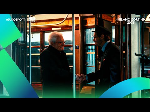 MATTARELLA arriva a San Siro, il tram lo guida Valentino ROSSI | #MilanoCortina2026