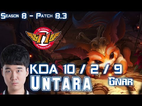 SKT T1 Untara GNAR vs CAMILLE Top - Patch 8.3 KR Ranked