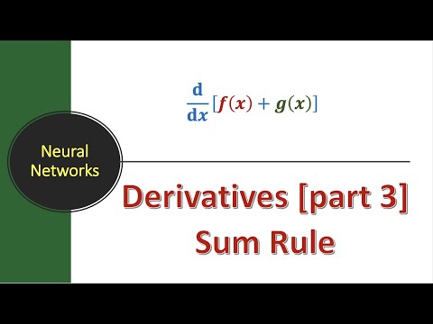 Lecture 10 Derivatives Part 3 | Sum Rule