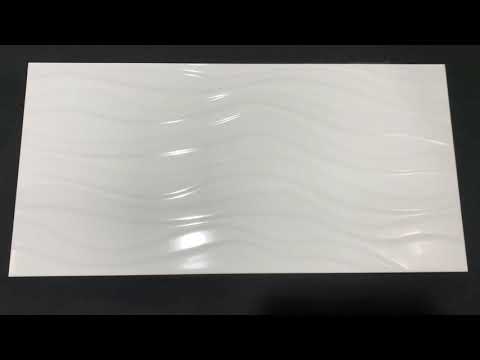 Płytka ścienna PEROUSO white structure glossy waves 29,7x60 gat. II