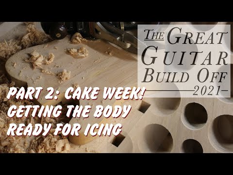 Great Guitar Build Off 2021 Ep 2: Cake Week! Preparing the body for icing, plus a dramatic mistake.