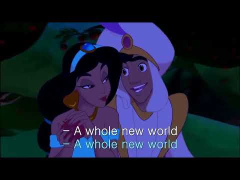 Scene from A whole new world track by Brad Kane & Lea Salonga