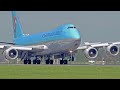 30 HEAVY LANDINGS TAKE OFFS A380 B747 8F A350 B777 Amsterdam Schiphol Airport Spotting