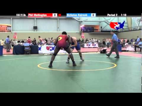 University Nat`ls FS  96 KG / 211.5 lbs: Phil Wellington vs. Nicholas Rajcsak