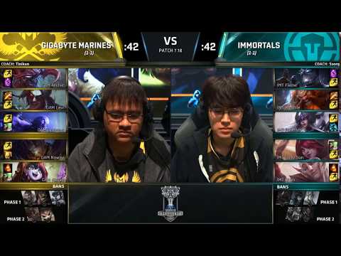 GAM vs IMT highlights | 2017 World Championship Group Stage Day 4 | GIGABYTE Marines vs Immortals