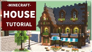 【マイクラ建築】カフェ風な家の作り方【Minecraft】【建築講座】