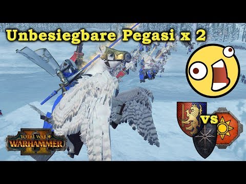 Unbesiegbare Pegasi x 2 - Bretonen vs Chaos, Echsenmenschen - Total War: Warhammer 2 deutsch
