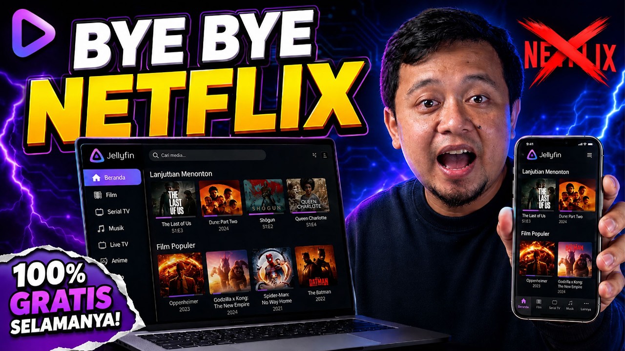BYE BYE NETFLIX! Ubah Laptop Jadi Media Server GRATIS