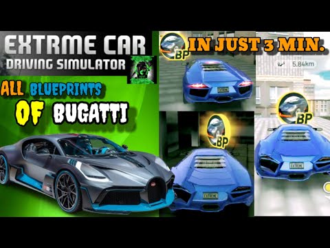Extreme Car Driving Simulator || All Bugatti blueprints
