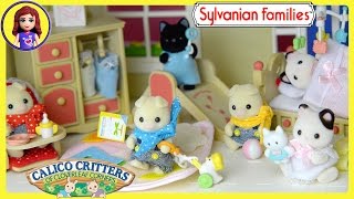 Sylvanian Families Calico Critters Baby Room Nursery Set Unboxing Review Play - Kids Toys