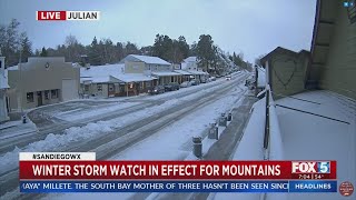 Storm Brings Winter Weather To Julian