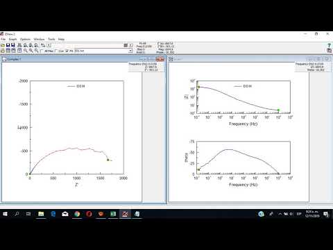 Fitting of Electrochemical Impedance Spectroscopy data with Zview 3 2b!! #electrochemistry
