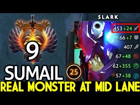 SUMAIL [Slark] WTF +400 AGI Real Monster at Mid Lane Cancer Gameplay 7.22 Dota 2