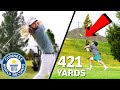 Catching A 421 Yard Drive WORLD RECORD