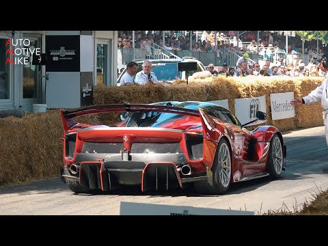 $4 Million Ferrari FXX K EVO screaming at Festival of Speed! - V12 Engine PURE SOUND!