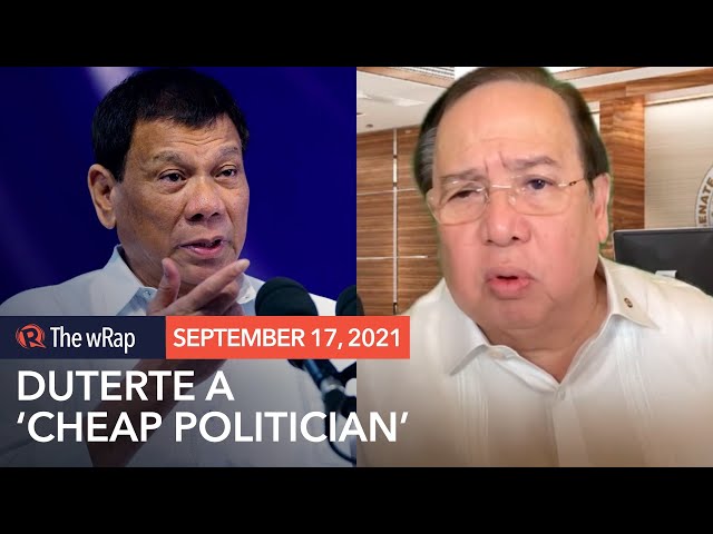 Gordon claps back at Duterte: ‘You are a cheap politician, Mr. President!’