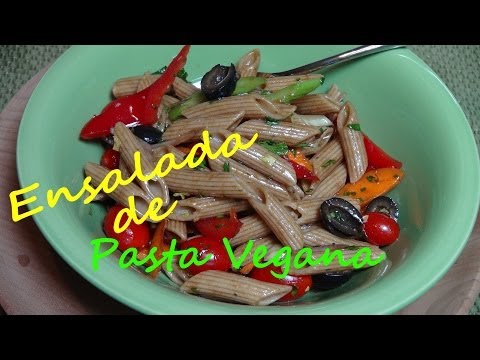 Ensalada de Pasta con Vinagreta de Balsamico - Receta Vegana