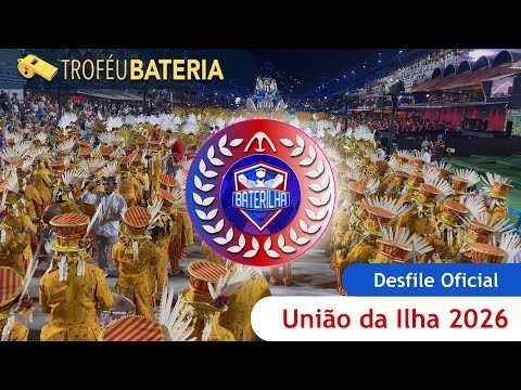 Bateria da União da Ilha no desfile oficial da Série Ouro de 2026