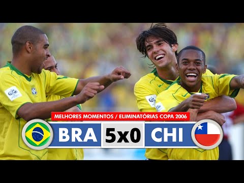 Brasil 5x0 Chile - Melhores Momentos - Eliminatórias Copa 2006