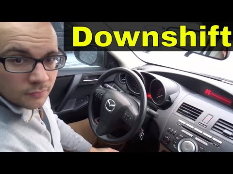 Part of a video titled How To Downshift In An Automatic Car Using A Kickdown-Driving ...