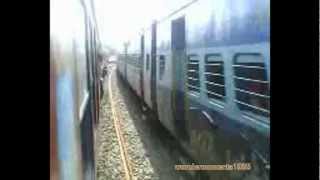 preview picture of video 'Palnadu Express Making its way as Rajkot Express is Waiting for signal.'