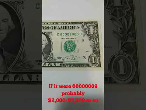 A very nice low serial number Note 00009000