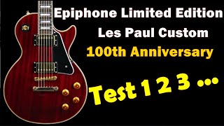 Video thumbnail for Epiphone Limited Edition Les Paul Custom 100th Anniversary   Abby Lee  Demo by Abby Lee Channel (Live)
