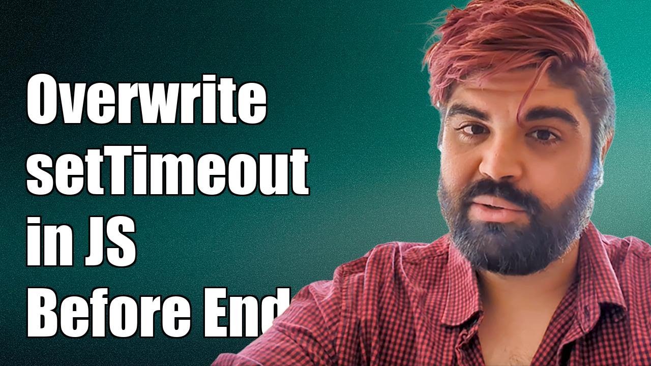 How to Overwrite setTimeout in JavaScript Before Time Elapses