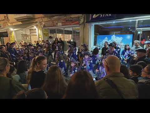 "Las Hijas de Neptuno", Comparsa Infantil en la C/ Ancha. Carnaval de Cádiz 2024.