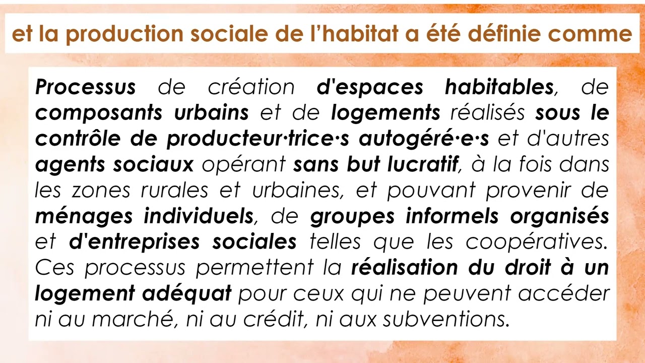 Spanish - Session 4 of the Co-learning space on Social Production of Habitat