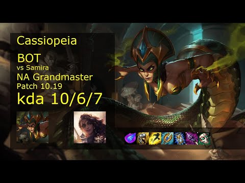 Cassiopeia Bot & Zilean vs Samira & Sett - NA Grandmaster 10/6/7 Patch 10.19 Gameplay