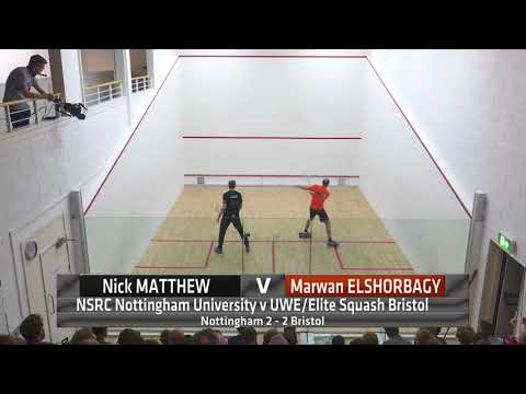 Premier Squash League: Nick Matthew vs Marwan Elshorbagy